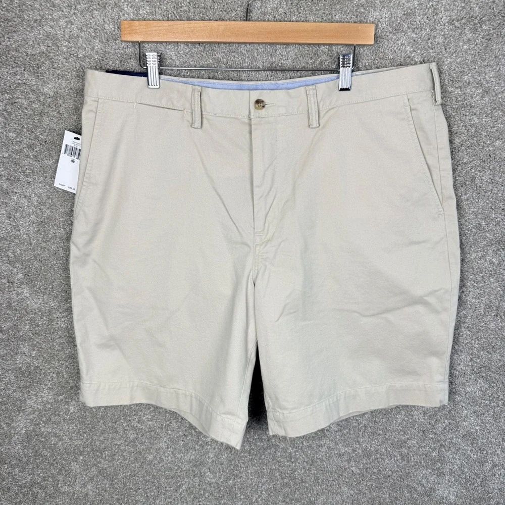 Polo Ralph Lauren Mens 38 Stretch Classic Fit 9 inch Chino Shorts Beige NEW